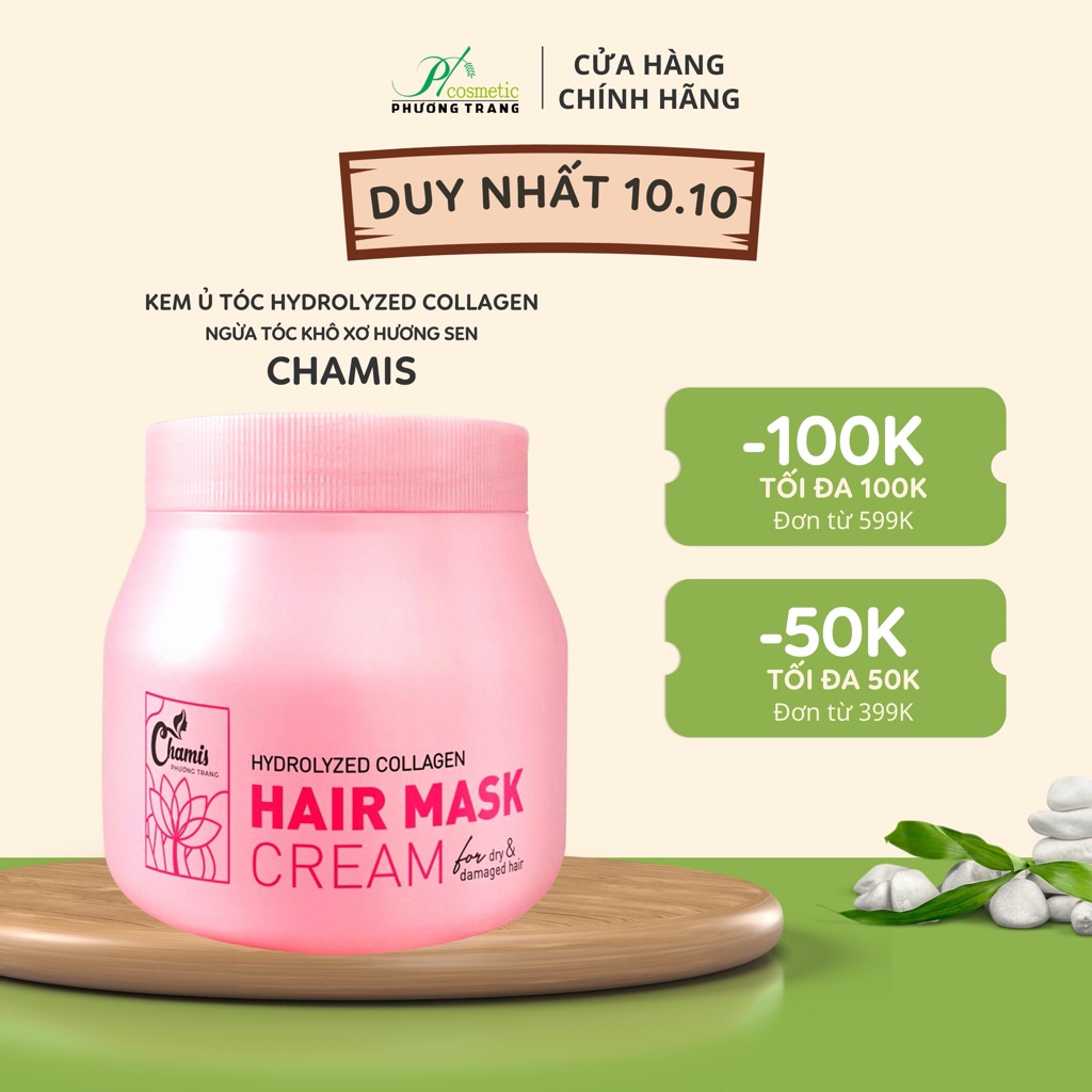 Kem Ủ Phục Hồi Tóc CHAMIS Collagen - Giúp Tóc Siêu Bóng Mượt Hương Nước Hoa Lưu Hương 24 Giờ
