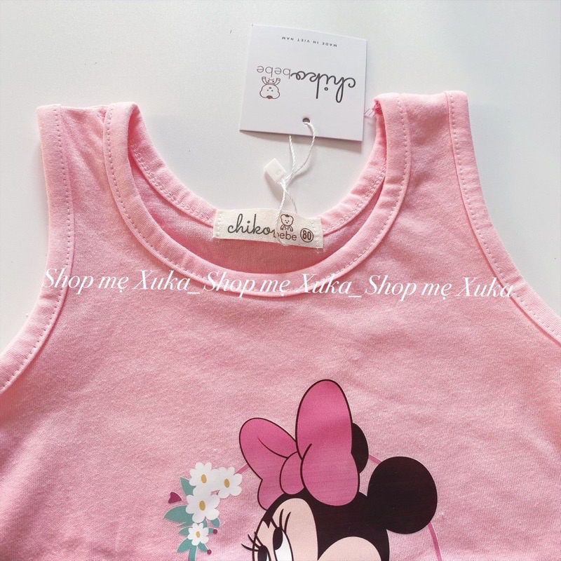 Bộ ba lỗ bé gái in hình Pony, Mickey Chikobebe