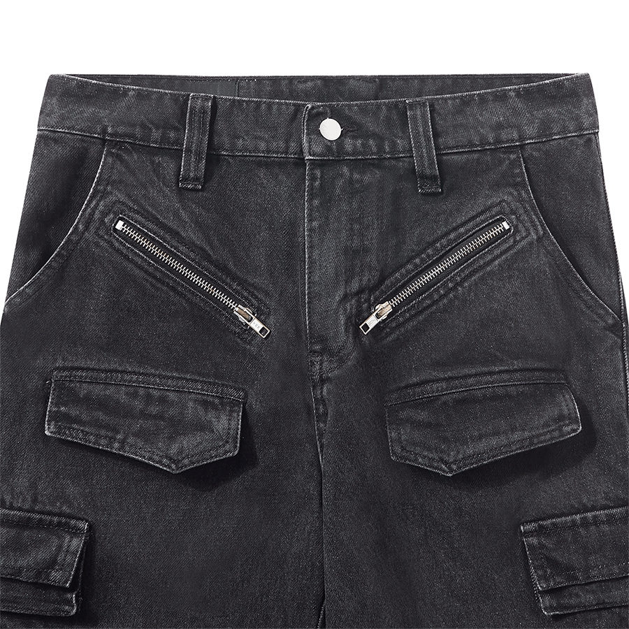 Veindals quần túi hộp denims
