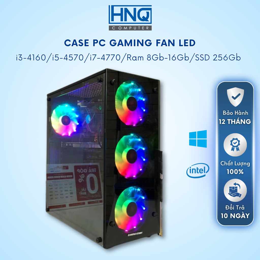 Bộ Case PC Máy Tính Chơi Game  BẢO HÀNH 12 THÁNG