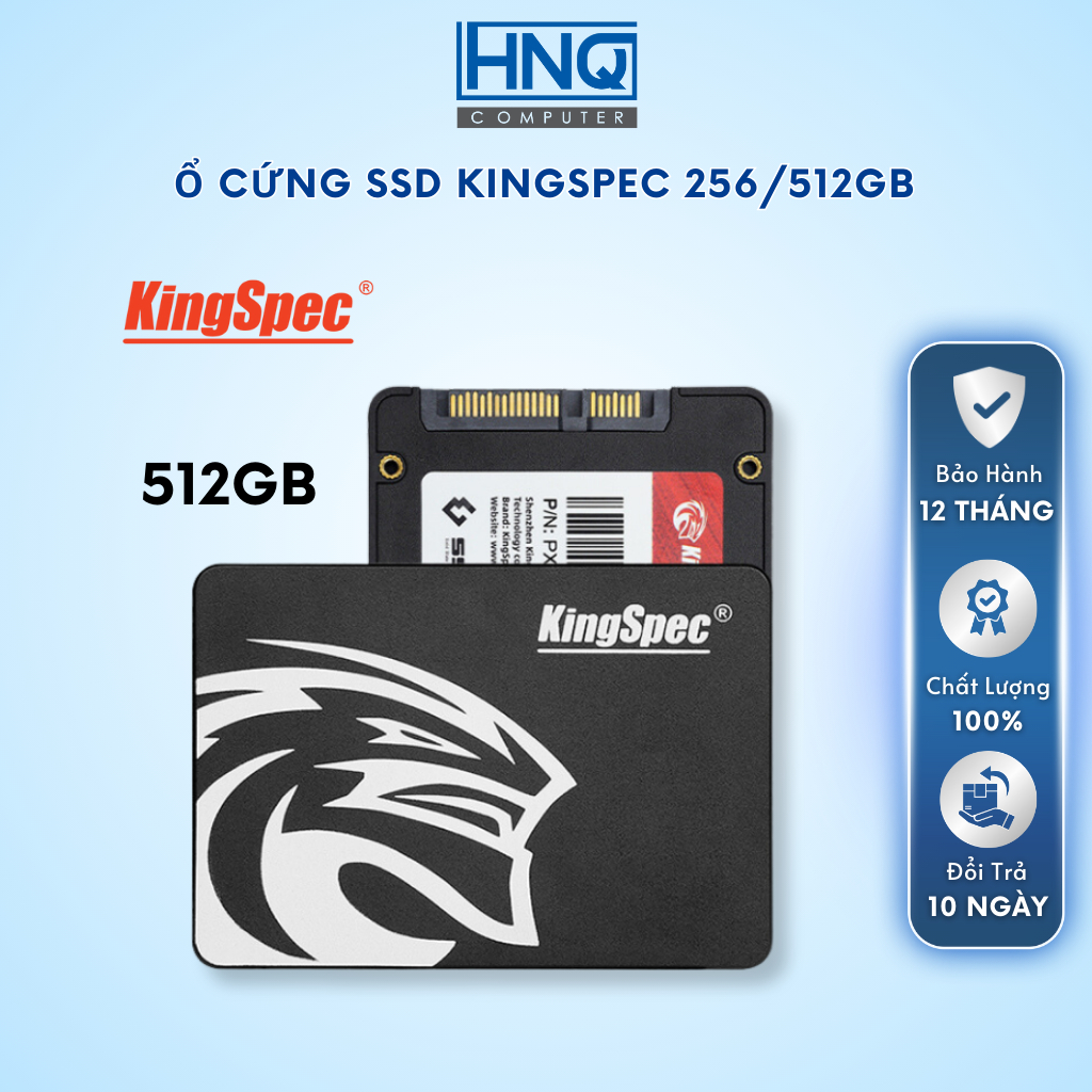 Ổ Cứng SSD Kingspec 128GB / 256GB / 512GB P4 - 120 2.5 Sata III (Vỏ Nhôm) - HNQ Computer