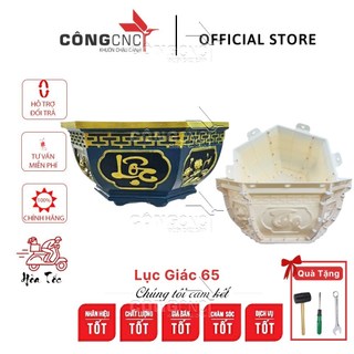 Khuôn Chậu Cảnh ABS Lục Giác 65 Phúc - Lộc - Thọ - LG65PLT không kèm chân đôn