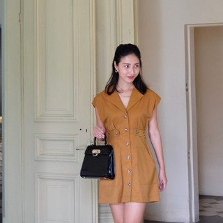 MAYBI Đầm suit form A phối đai eo kiểu