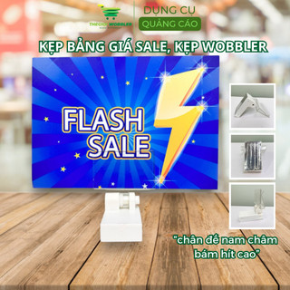 Chân đế nam châm kẹp bảng giá, kẹp bảng giá sale, kẹp wobbler, kẹp quảng cáo Thegioi Wobbler, đa năng kẹp nhiều bảng giá