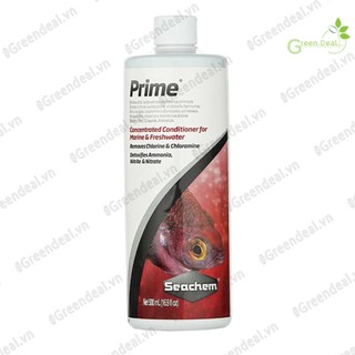 [Tem Sicavi] SEACHEM - Prime (Chai 500 ml) | Khử Clo, NH3, NO2, NO3 cho nước hồ cá thủy sinh, hồ cá biển