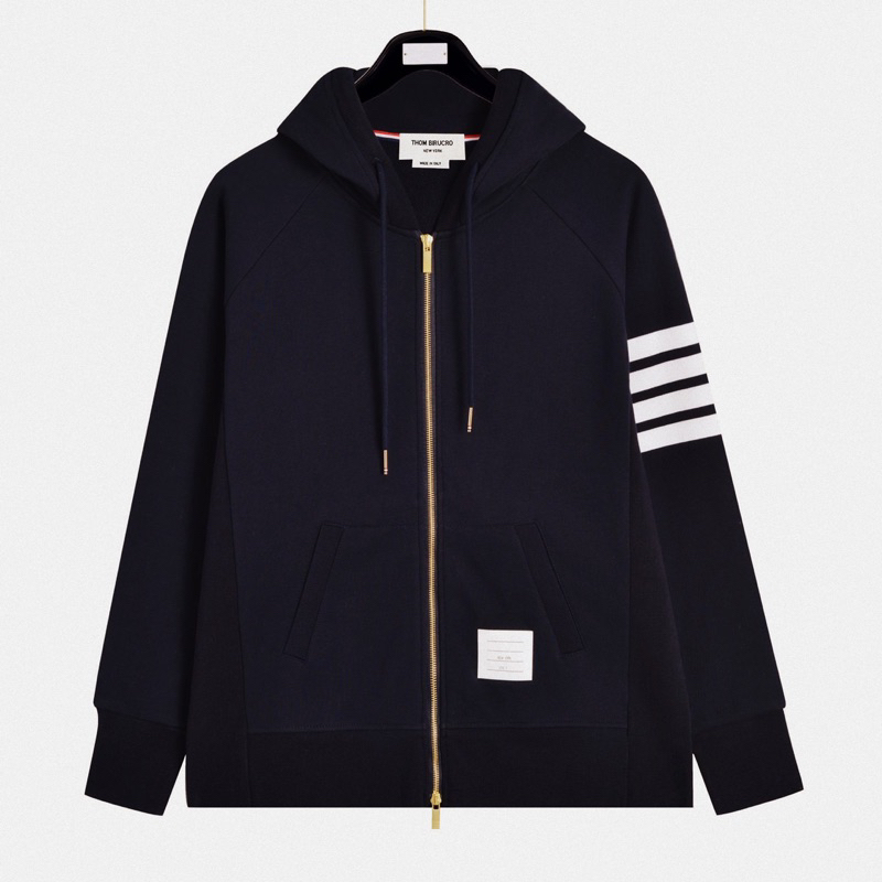 ÁO KHOÁT HOODIE ZIP THOM.BROWNE - HÀNG CHUẨN TỔ ÔNG BEST TRUNG
