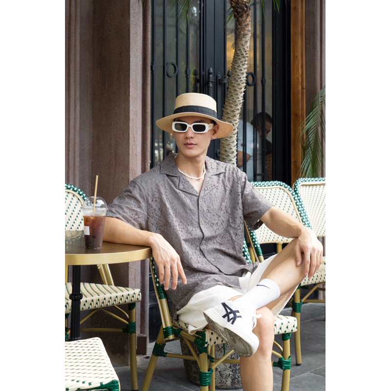 FLORAL LACE CUBAN SHIRT