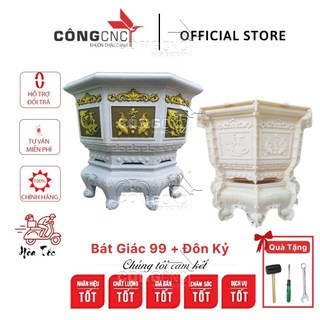 Khuôn đúc chậu cảnh đẹp bát giác 99 kèm chân đôn kỷ