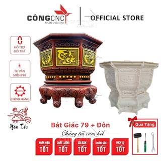 Khuôn đúc Chậu Cảnh Bát Giác 79 Có Kèm Chân Đôn Kỷ
