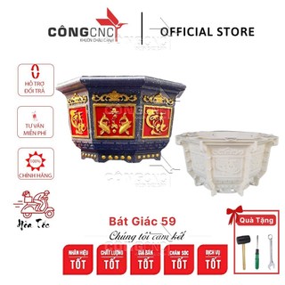 Khuôn đúc Chậu cảnh Đẹp Bát Giác 59 Không Chân Đôn
