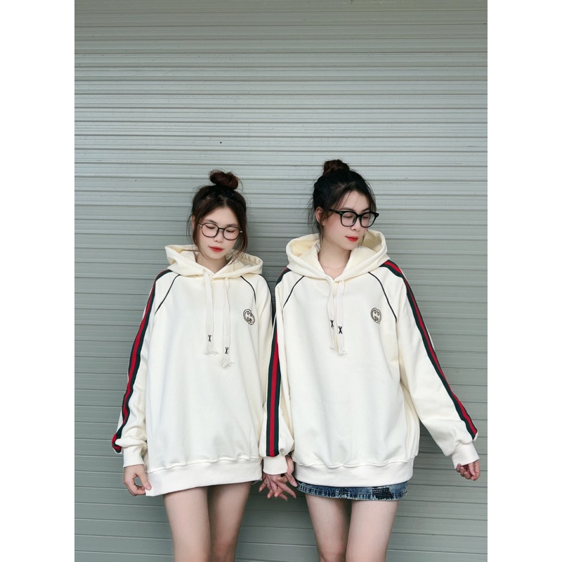 Áo Hoodie thêu chạy sọc tay HÓT / Ảnh thật