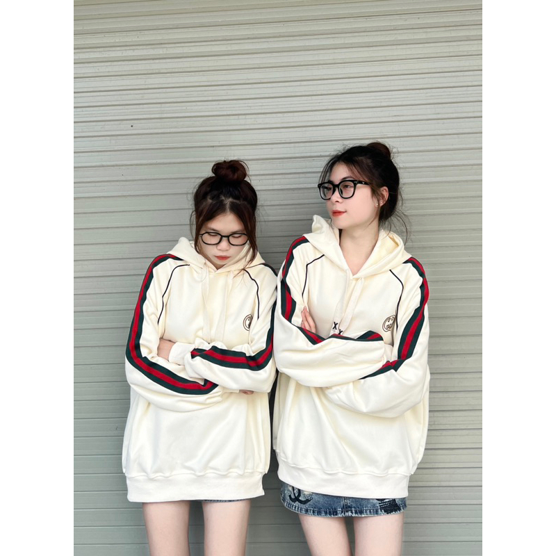 Áo Hoodie thêu chạy sọc tay HÓT / Ảnh thật