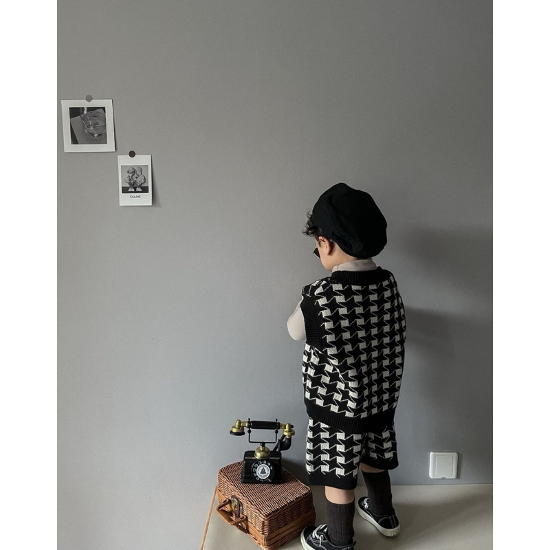 Set len áo gile và quần zizac chất vải len dày dặn cho bé CHẤT thu đông - TĐ22