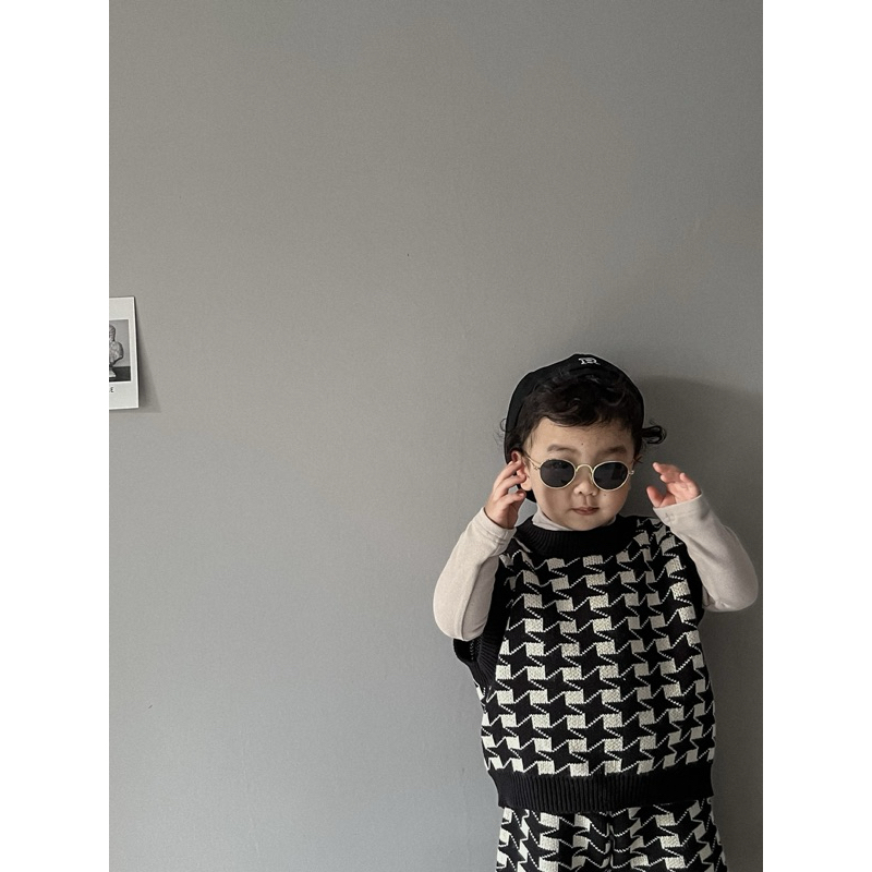 Set len áo gile và quần zizac chất vải len dày dặn cho bé CHẤT thu đông - TĐ22