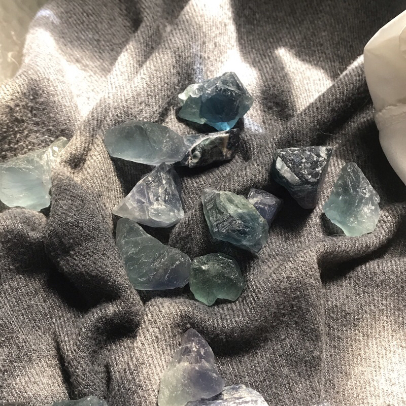 Đá Blue Fluorite thô