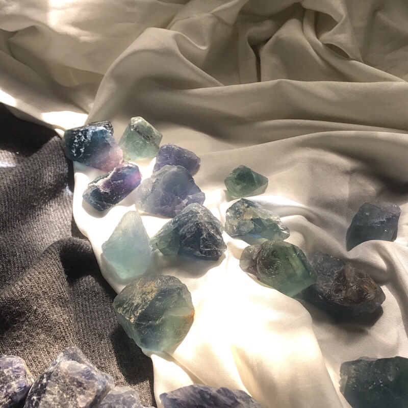 Đá Blue Fluorite thô