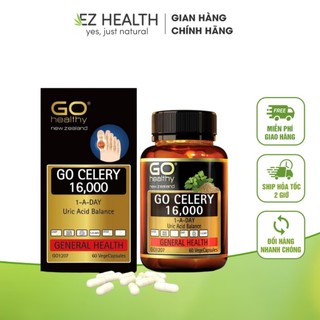 Viên Gút GO Celery GO Healthy giúp giảm acid uric, giảm triệu chứng sưng đau do gút - Hộp 30 viên và 60 viên