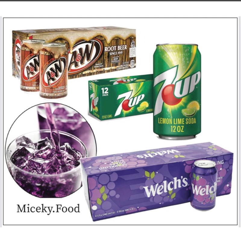 Thùng 12 lon Nước Ngọt Welch’s Soda Nho USA