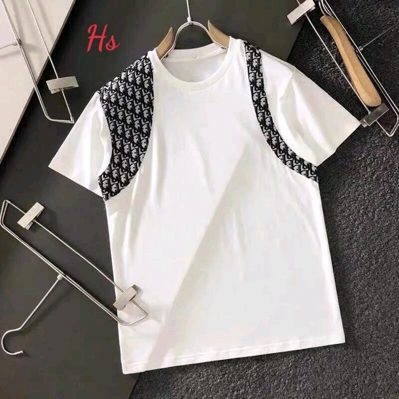 Áo Thun Tay Lỡ Phối Vai  - Áo Phông Cotton Dày Dặn Dáng Rộng Nam Nữ