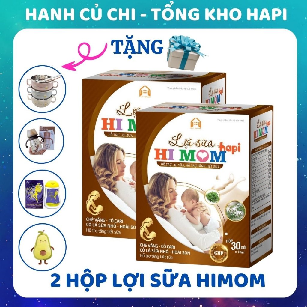 Lợi Sữa Hi Mom HaPi -Giúp Gọi Sữa Về,Mát Sữa ,Thông Tắc Tuyến Sữa