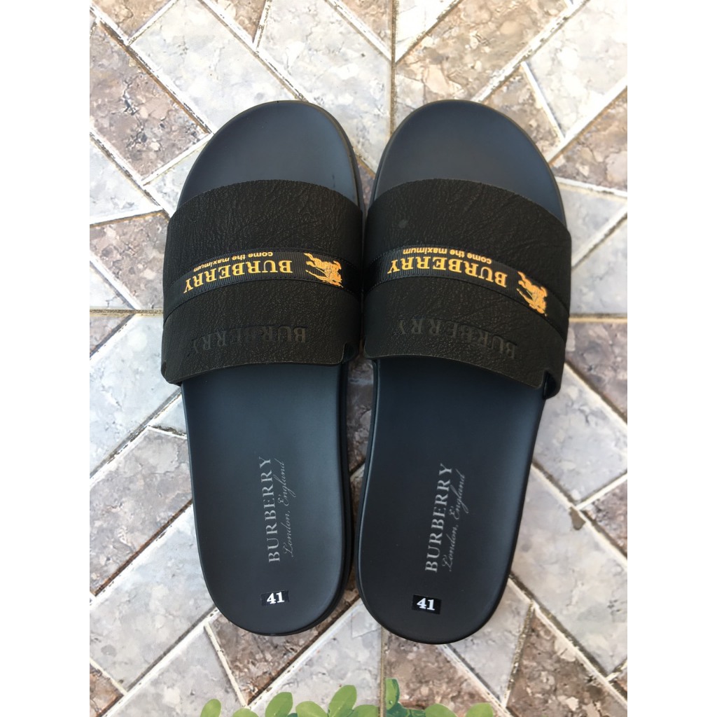 Dép da quai ngang Dép nam - Dép Quai Ngang nam đế êm chân bền chắc thời trang