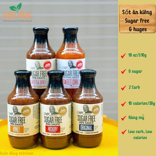 Sốt ướp/ Sốt chấm ăn kiêng không đường ít calo G HUGHES ( eat clean, keto, gymer, tiểu đường, das, lowcarb)
