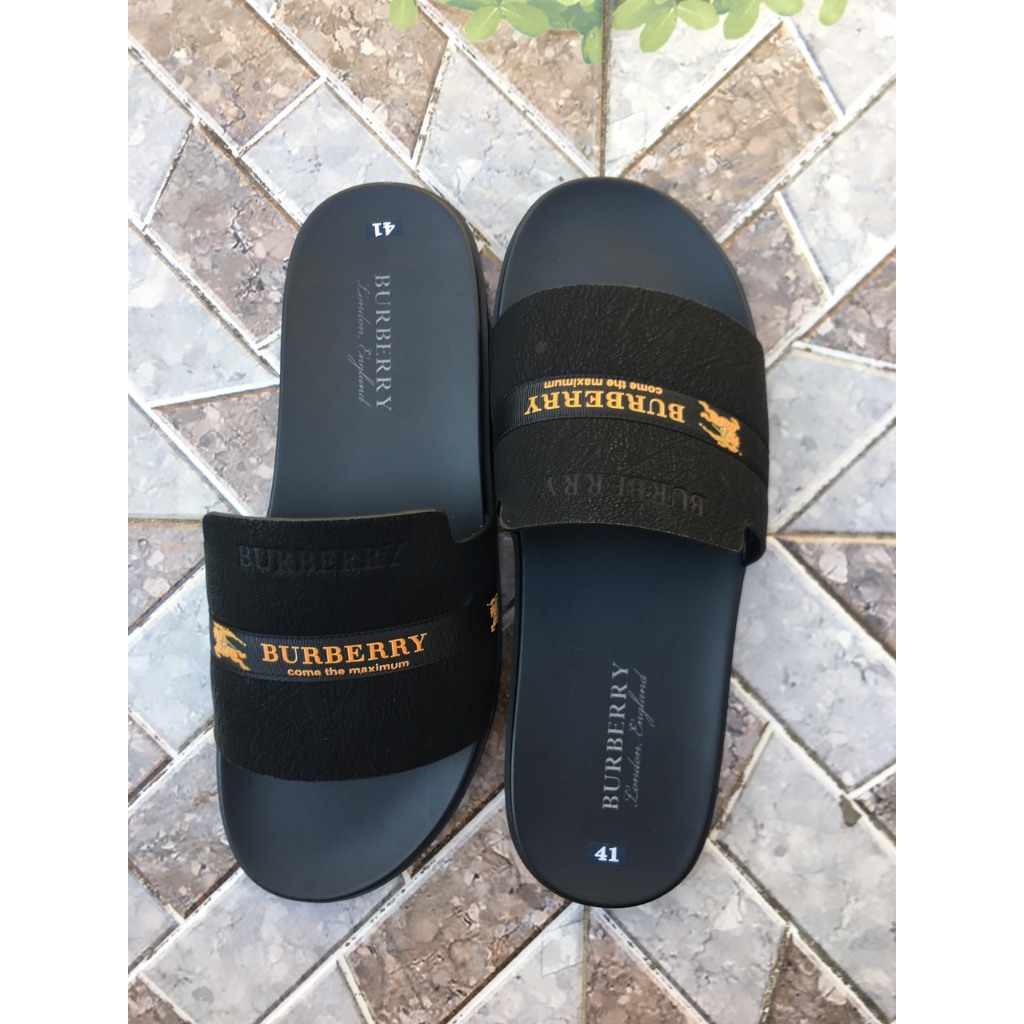 Dép da quai ngang Dép nam - Dép Quai Ngang nam đế êm chân bền chắc thời trang