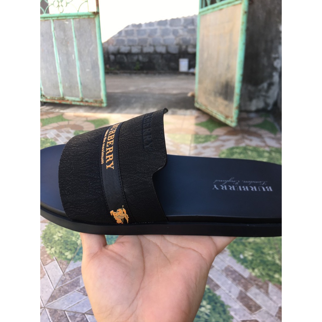 Dép da quai ngang Dép nam - Dép Quai Ngang nam đế êm chân bền chắc thời trang