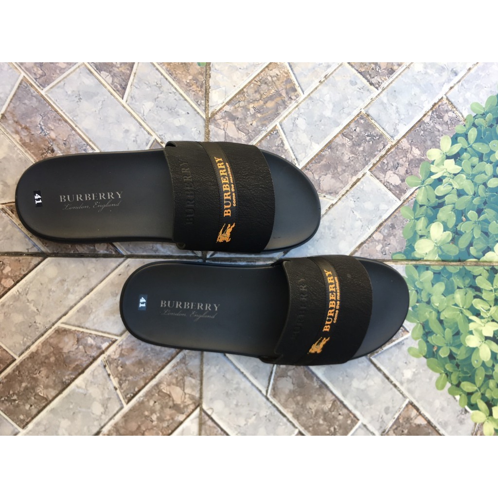 Dép da quai ngang Dép nam - Dép Quai Ngang nam đế êm chân bền chắc thời trang