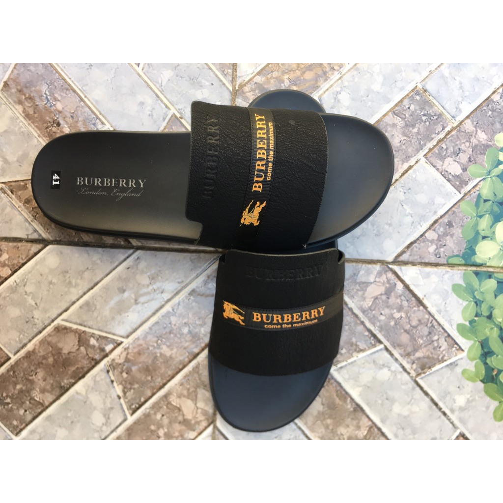 Dép da quai ngang Dép nam - Dép Quai Ngang nam đế êm chân bền chắc thời trang