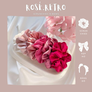 Scrunchies tone màu HỒNG - Cột Tóc Vải Handmade By Rosé.retro