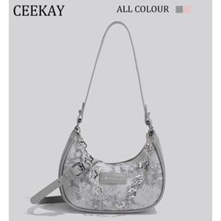  Túi Xách Nữ CEEKAY Da Đồ Hoạ Quai Quai Xách Quai Da Đeo Dây Xích Hoa Nữ Tính Hàng Quảng Châu 