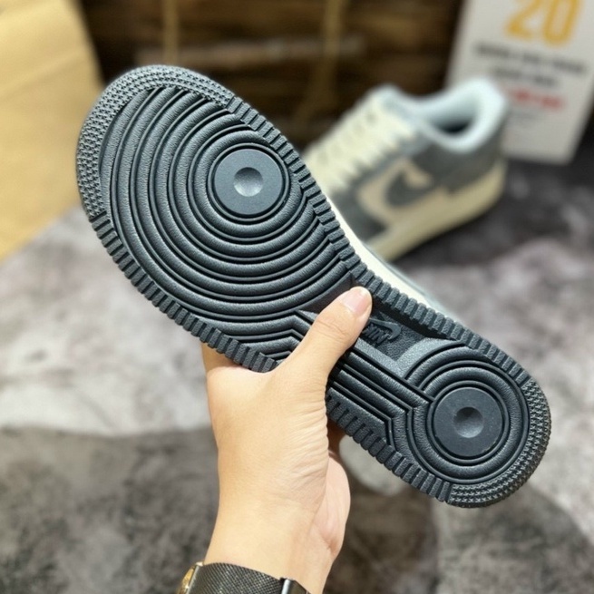 Giày thể thao nam nữ Sneaker Af1 Grey Cream/Af1 Xám Da Lộn