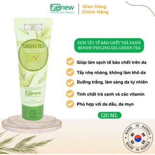 Kem tẩy da chết trắng da, xóa nhờn mụn từ trà xanh Green Tea Peeling Gel Hàn quốc 120ml/hộp- Hàng chính hãng