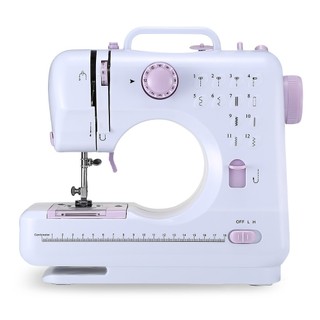 Máy may mini gia đình 12 kiểu may maric fhsm 505a có vắt sổ. hàng chính hãng