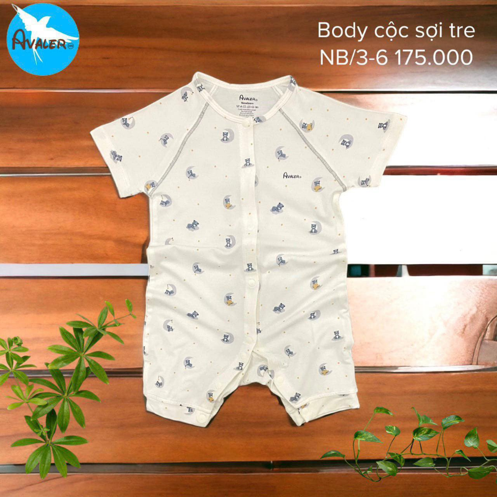 Body cộc chất sợi tre mềm mịn an toàn cho bé Avaler mẫu mới 2023