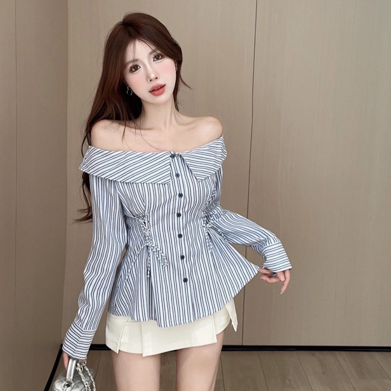 Áo sơ mi trễ vai