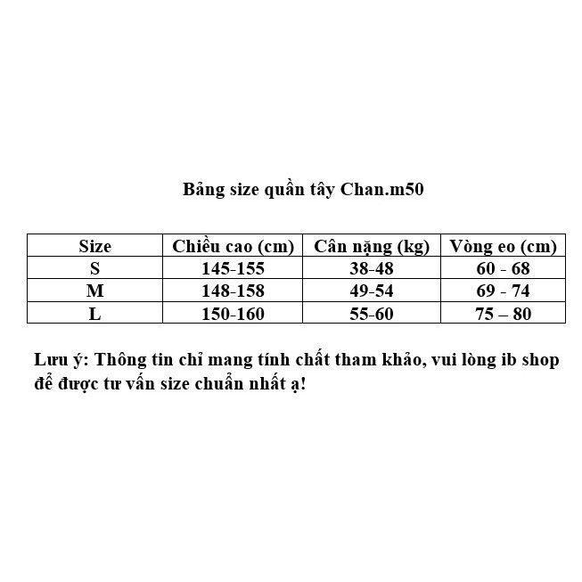 Quần baggy dáng ngắn nấm lùn kèm đai dài 85cm Mã 3303