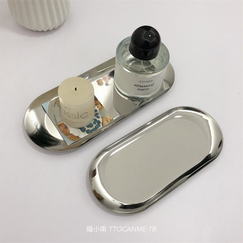 Khay, đĩa inox đựng trang sức, trang trí