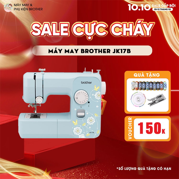 Máy May Gia Đình Brother JK17B Xỏ Chỉ Tự Động