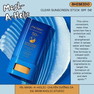 Thanh lăn chống nắng SHISEIDO Clear Stick UV Protector WetForce Broad Spectrum Sunscreen SPF 50+