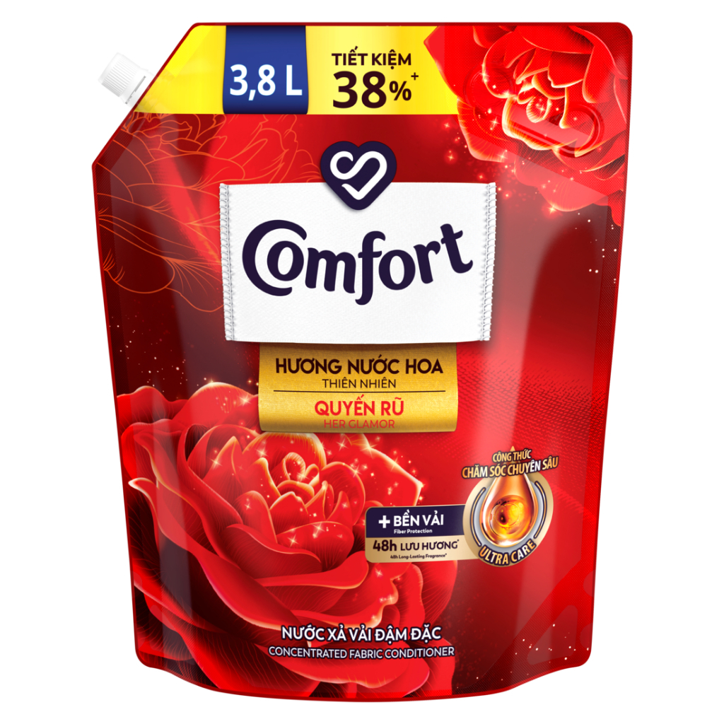 Nước xả làm mềm vải Comfort Chăm sóc Chuyên sâu túi 2.8L
