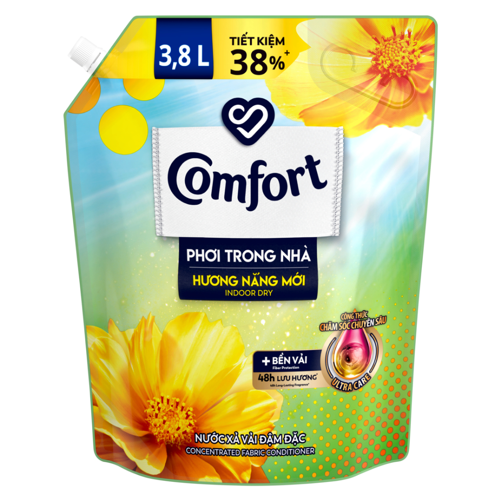 Nước xả làm mềm vải Comfort Chăm sóc Chuyên sâu túi 2.8L