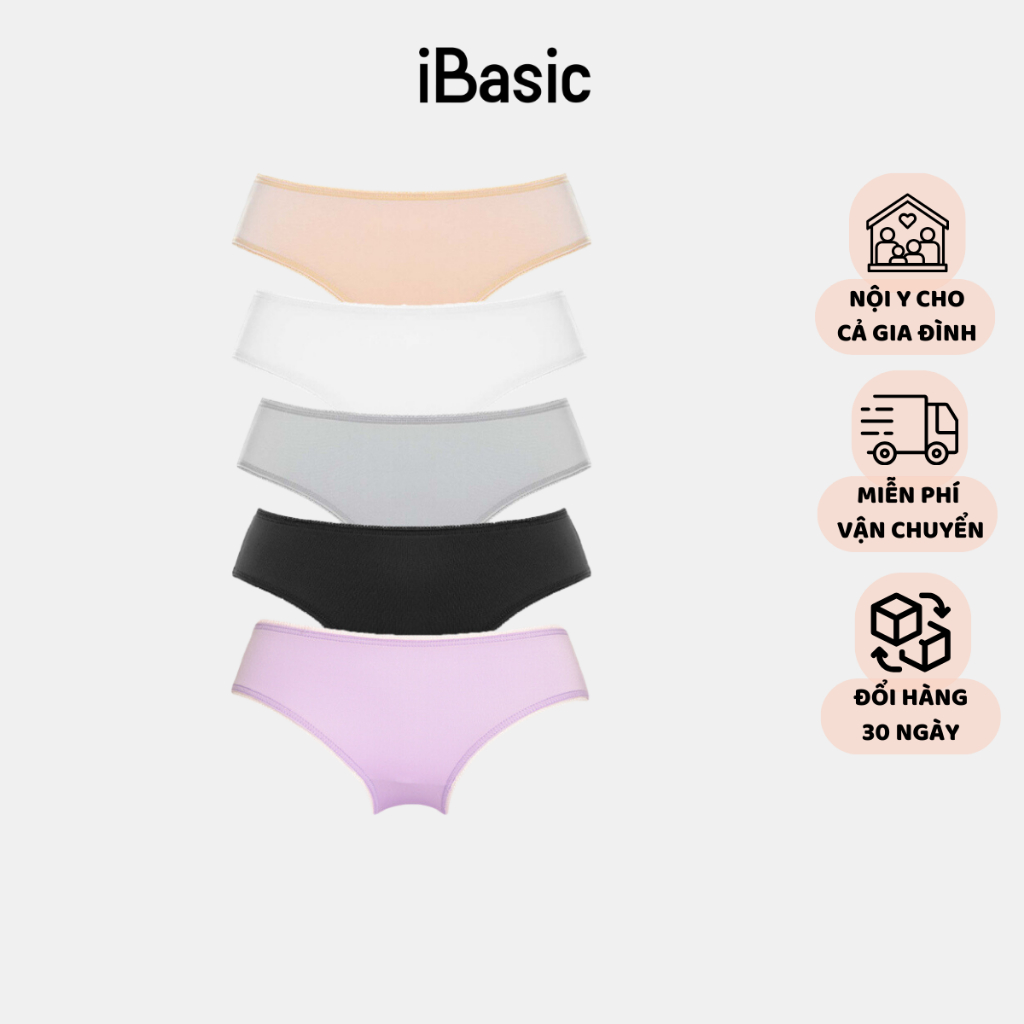 [MUA 3 TẶNG 2] Combo 5 quần lót nữ thun lạnh bikini iBasic V199-3