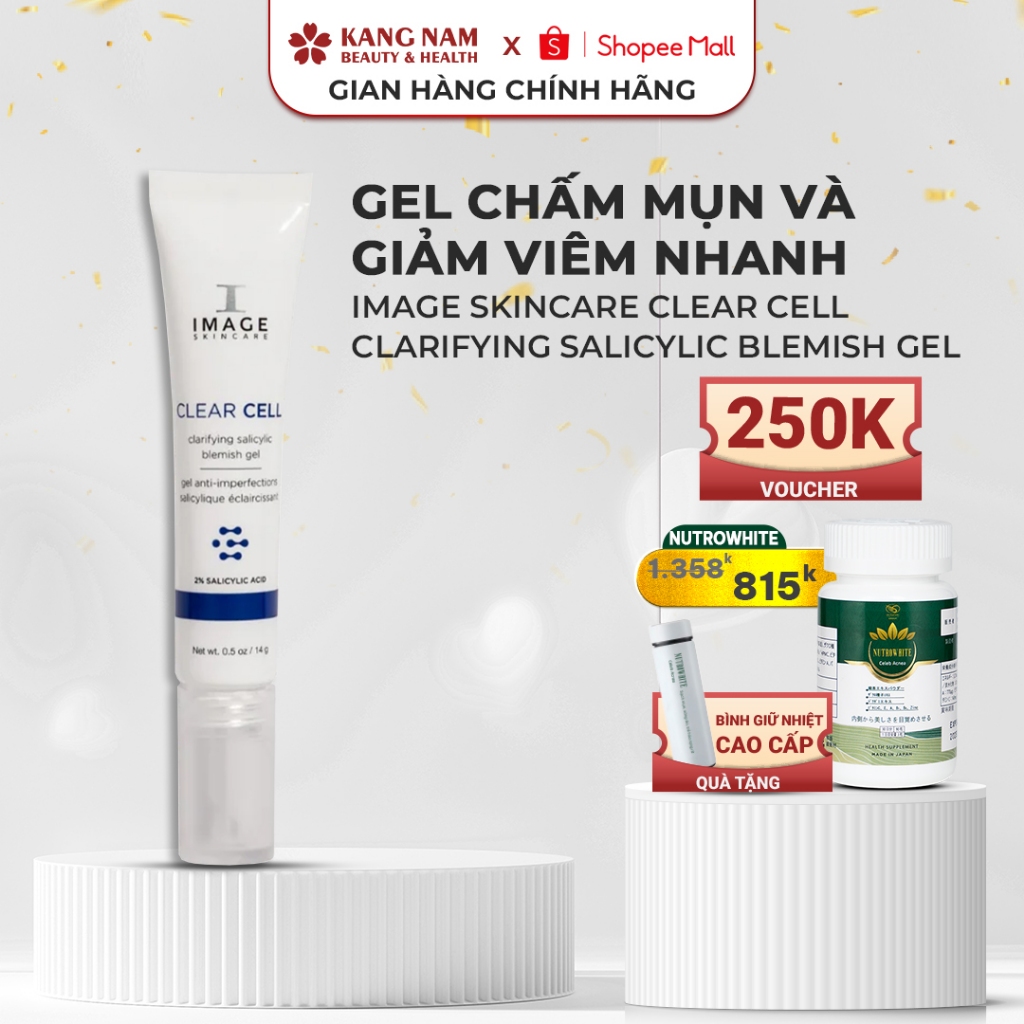 Gel Chấm Mụn Và Giảm Viêm Nhanh Image Skincare Clear Cell Clarifying Salicylic Blemish Gel 14g