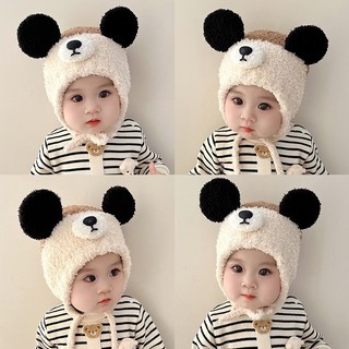 Mũ len lông cừu tai chuột mickey cực mềm mại, ấm áp cho bé từ 1-4 tuổi