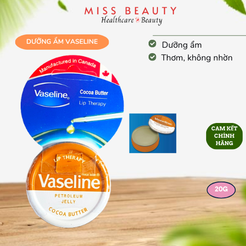 Sáp dưỡng môi Vaseline, dưỡng ẩm cho da , tẩy tế bào chết cho môi UK Lip Therapy 20g