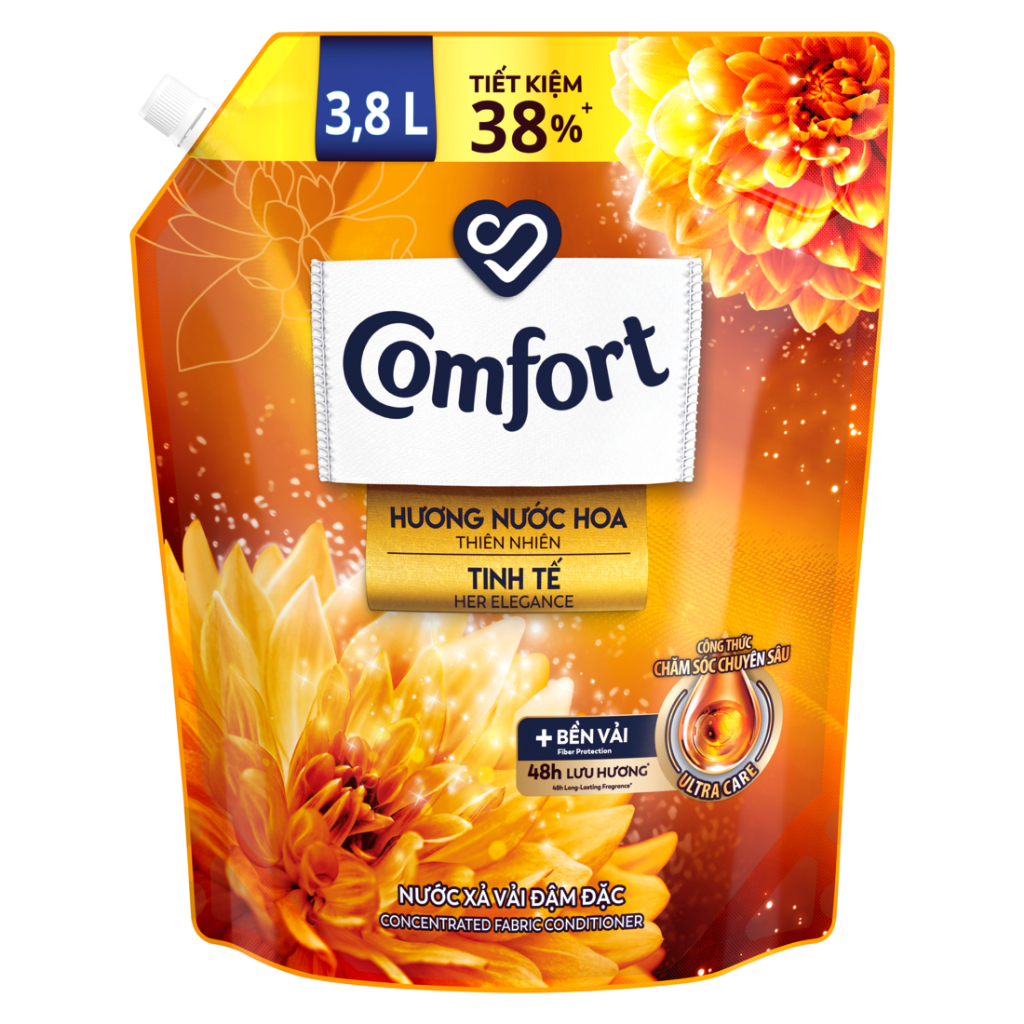 Nước xả làm mềm vải Comfort Chăm sóc Chuyên sâu túi 2.8L