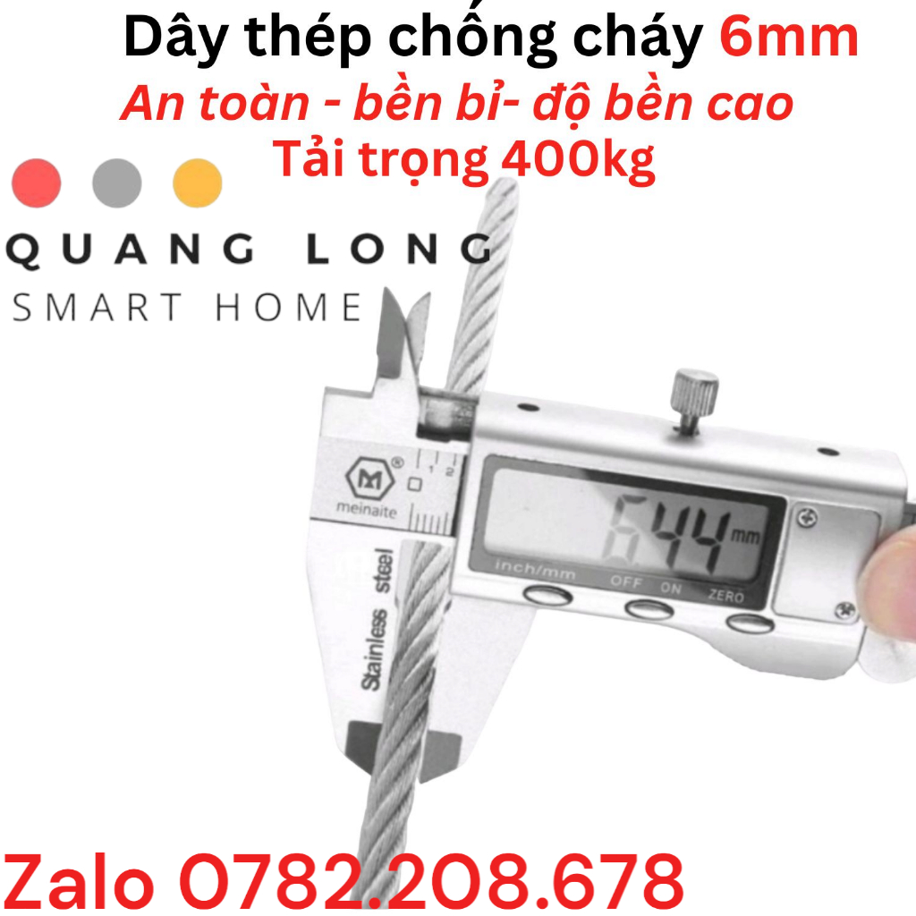 Thang dây thoát hiểm bậc nhôm dây cáp thép chống cháy, thang dây cứu sinh chiều dài