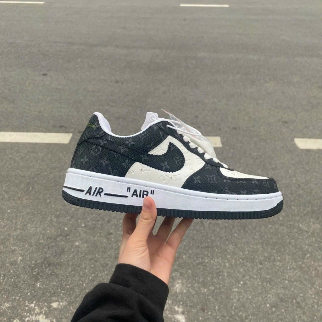 Giày Thể Thao AF1 LV Xanh, Đỏ, Đen, Trắng, Nâu, Giầy Sneaker Air Force 1 Low LV Bản Da Cao Cấp Hót Trend 2022